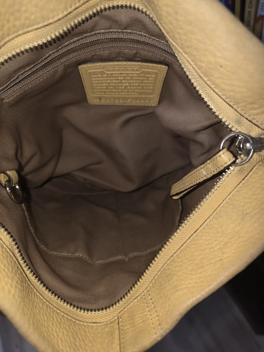 Coach Leather Crossbody Bag in Light Yellow